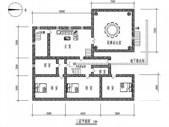 三套羌族民居和碉楼建筑方案设计CAD图纸 - 2