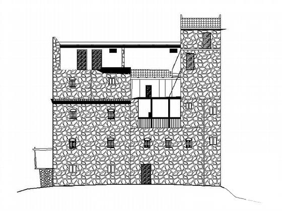 三套羌族民居和碉楼建筑方案设计CAD图纸 - 4