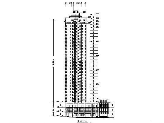 新世界花园32层住宅楼及商业中心建筑施工CAD图纸 - 1