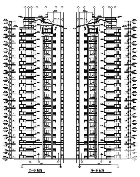 18层住宅楼建筑施工套CAD图纸（带节能设计及说明） - 5