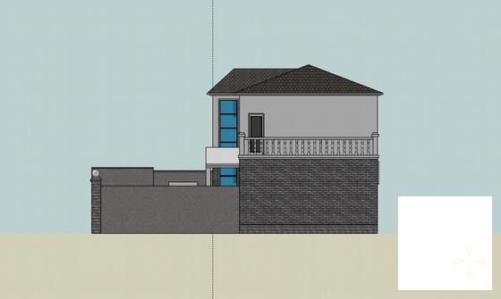 比较简单的2层农村住宅楼设计方案设计CAD图纸(渲染图纸) - 1