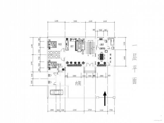 比较简单的2层农村住宅楼设计方案设计CAD图纸(渲染图纸) - 3