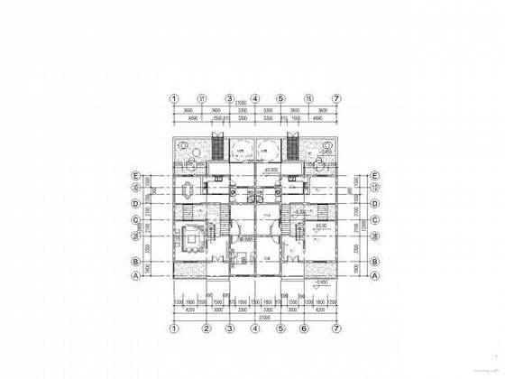 新农村2层坡顶住宅楼建筑设计CAD图纸 - 1