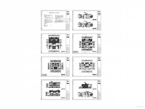 新农村2层坡顶住宅楼建筑设计CAD图纸 - 3