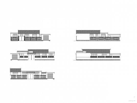 五套1层住宅楼建筑施工CAD图纸 - 1