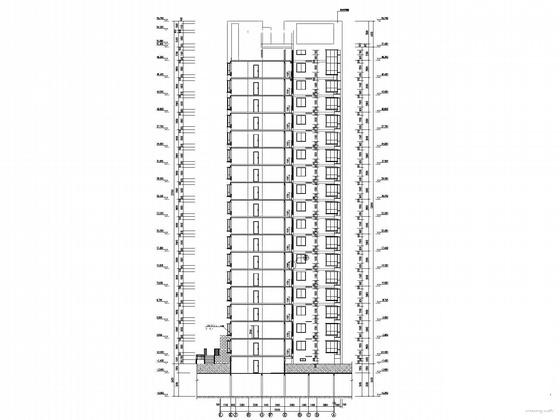 小区17层住宅楼建筑CAD图纸 - 3