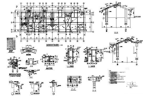 6层商住楼建筑结构CAD施工图纸 - 1