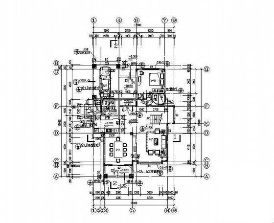 3层坡屋顶独栋小别墅建筑施工CAD图纸(附结算) - 2