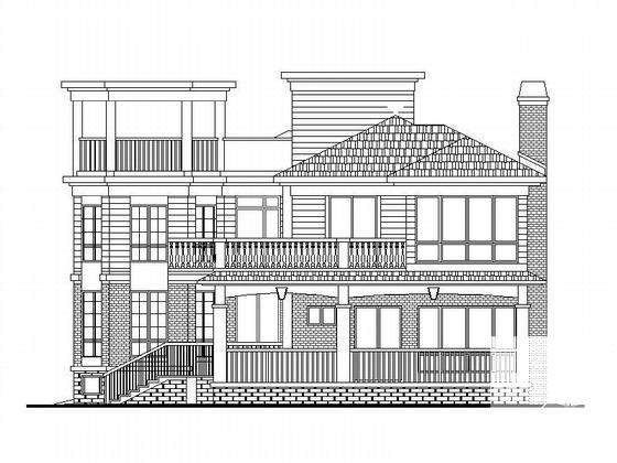3层豪华别墅建筑施工CAD图纸 - 1