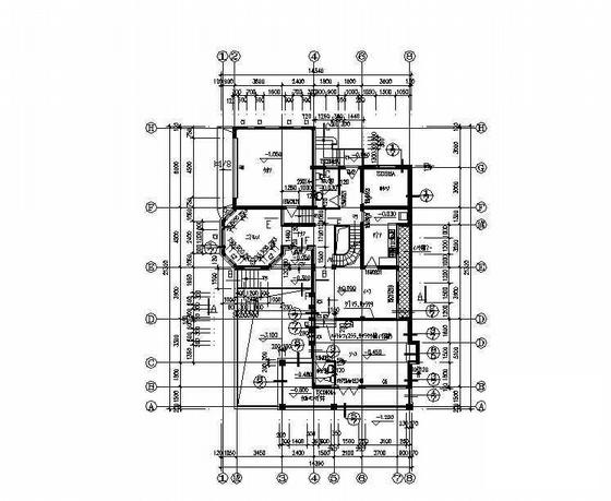 3层豪华别墅建筑施工CAD图纸 - 3