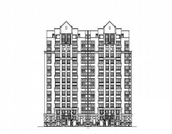 高教园区14层单元式高层住宅楼建筑结构CAD施工图纸 - 1