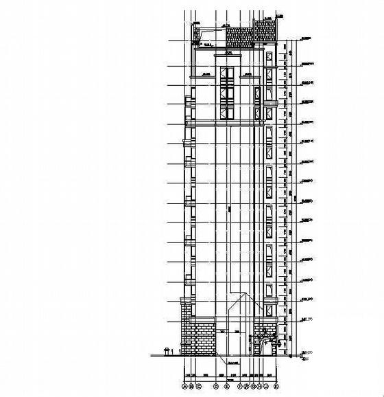 高教园区14层单元式高层住宅楼建筑结构CAD施工图纸 - 3