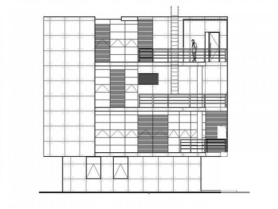 663.82平米4层框架结构4层住宅楼式私人会所建筑施工CAD图纸(效果图纸) - 2