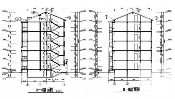 河畔新居底框板式6层住宅楼建筑施工CAD图纸（带节能设计） - 3