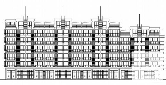 6层底商住宅楼建筑结构CAD施工图纸（异形柱框架结构） - 3
