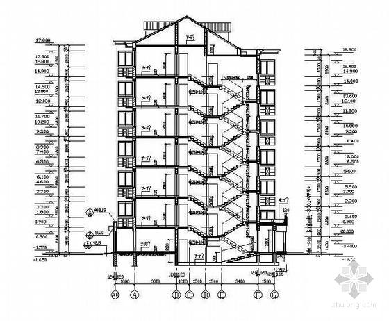 6层底层车库板式住宅楼建筑方案扩初 - 2