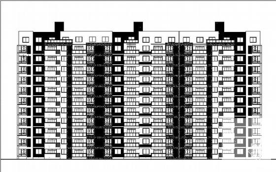 框架剪力墙结构11层地块住宅小区住宅楼建筑结构水电消防CAD施工图纸 - 4