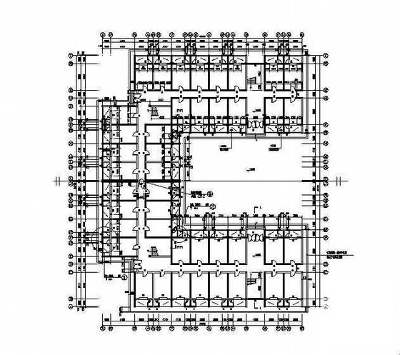 5层中学学生公寓楼建筑结构设备CAD施工图纸 - 1