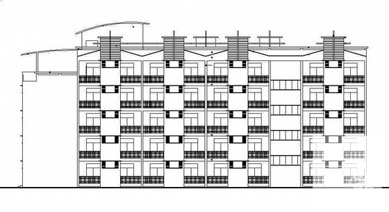 5层中学学生公寓楼建筑结构设备CAD施工图纸 - 2