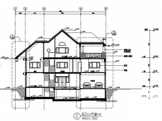 砌体结构3层小型别墅建筑施工CAD图纸(有效果图纸) - 4