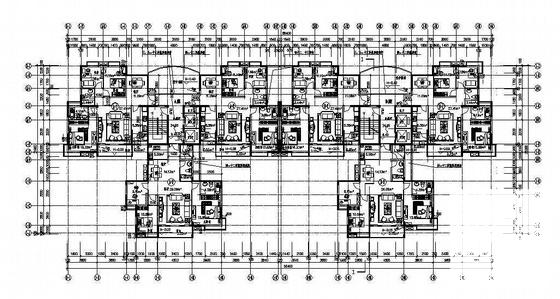 高层底商住宅楼建筑群组CAD施工图纸(大型人防工程) - 1