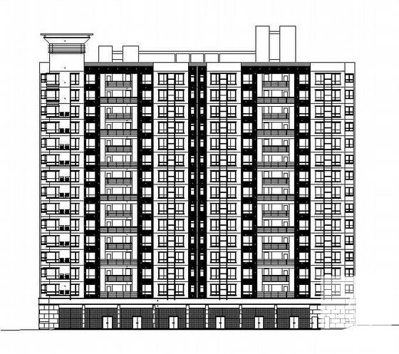 高层底商住宅楼建筑群组CAD施工图纸(大型人防工程) - 2