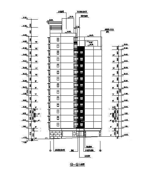 高层底商住宅楼建筑群组CAD施工图纸(大型人防工程) - 3