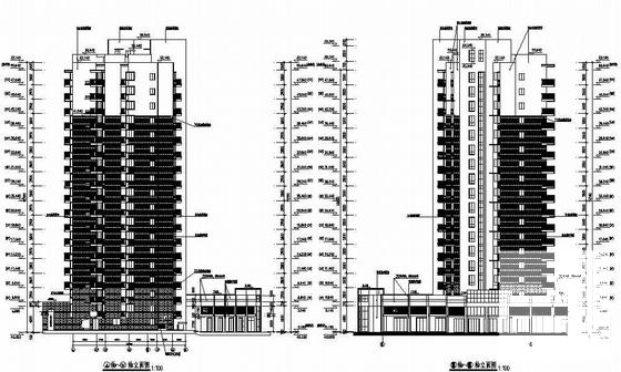 17层经济适用房6号楼建筑CAD施工图纸 - 2