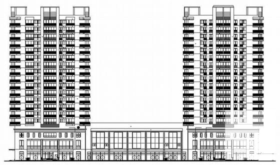 时代广场18层商住楼建筑施工CAD图纸（带人防） - 4