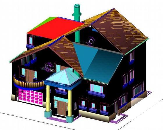 3层欧式独栋别墅建筑施工CAD图纸(有效果图纸) - 3