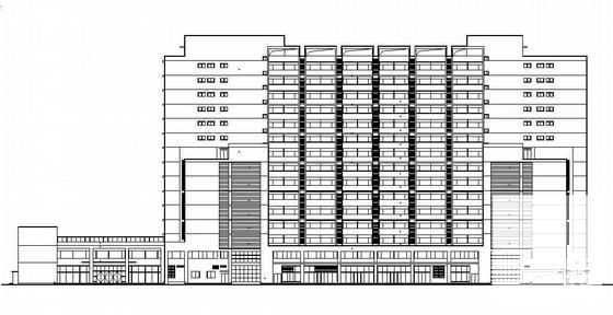 15层大学生公寓建筑设计CAD施工图纸(带人防工程) - 1