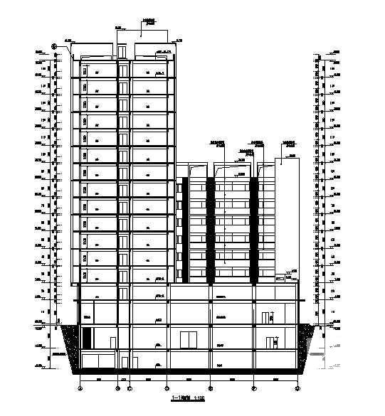 15层大学生公寓建筑设计CAD施工图纸(带人防工程) - 3