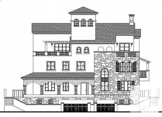 3层西班牙风格私人别墅建筑设计方案 - 3