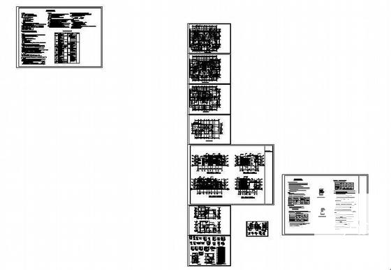 3层四联排现代别墅建筑施工CAD图纸 - 2