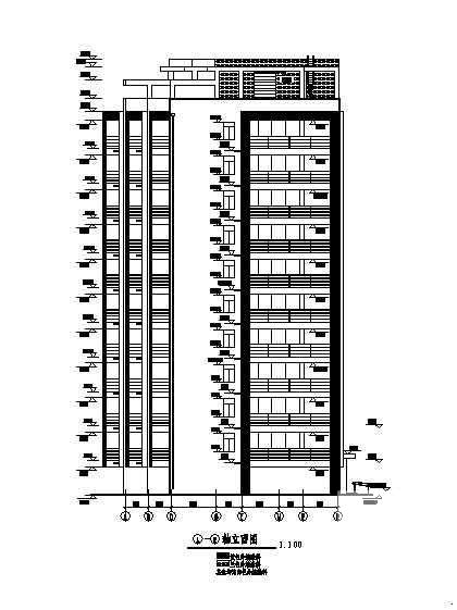 10层钢结构纯框架体系公寓楼建筑结构CAD施工图纸 - 1