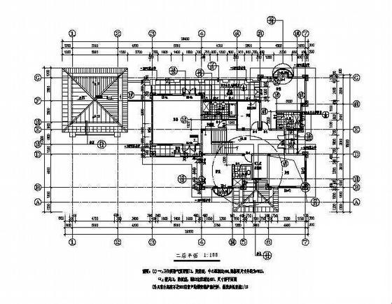 2层欧式别墅建筑CAD施工图纸 - 1