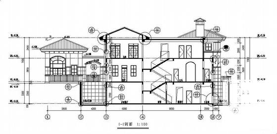 2层欧式别墅建筑CAD施工图纸 - 2