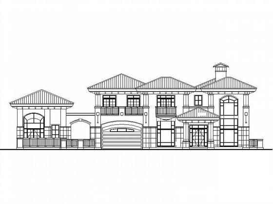 2层欧式别墅建筑CAD施工图纸 - 3