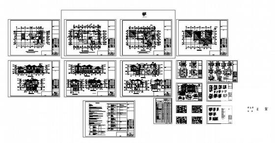 2层欧式别墅建筑CAD施工图纸 - 4