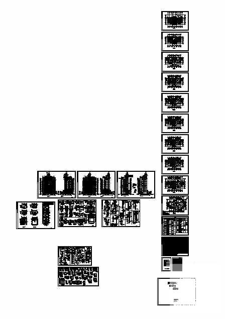 框支剪力墙11层住宅楼建筑施工CAD图纸 - 2