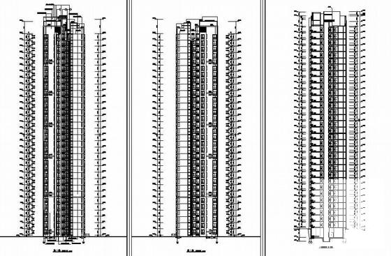 32层住宅楼群（3栋楼）建筑施工CAD图纸（各楼节能说明） - 4