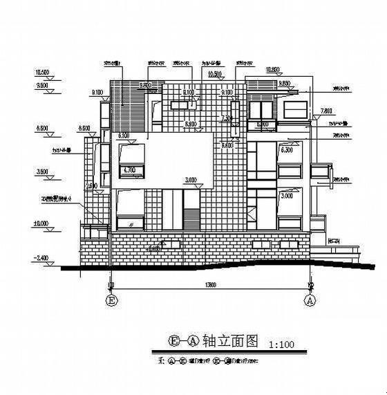 3层联体别墅建筑结构水电全CAD施工图纸（也可自建房） - 2
