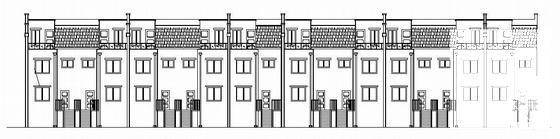 3层联排别墅建筑结构电气设备CAD施工图纸 - 2