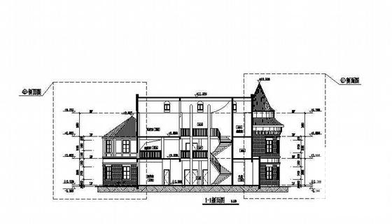 3层欧式独栋小别墅建筑CAD施工图纸 - 2