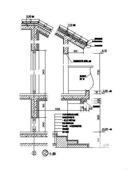 比较精美的西式风格2层小别墅建筑结构CAD施工图纸 - 3