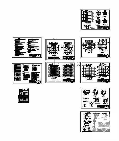 6层安置小区B型住宅楼建筑结构CAD施工图纸 - 2