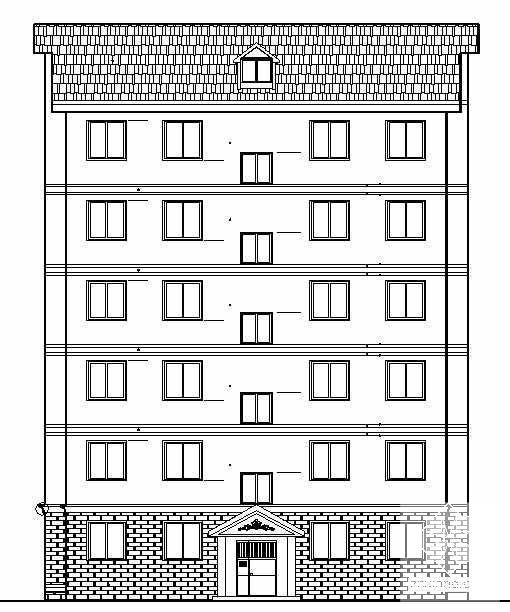 6层安置小区B型住宅楼建筑结构CAD施工图纸 - 4