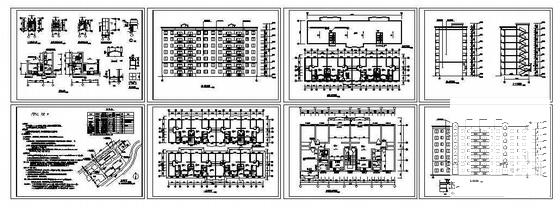 7层砖混住宅楼建筑施工CAD图纸 - 1