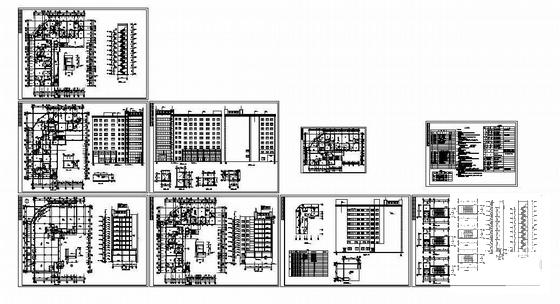 6层商住楼建筑结构CAD施工图纸（框架结构） - 1