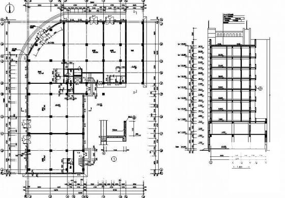6层商住楼建筑结构CAD施工图纸（框架结构） - 4